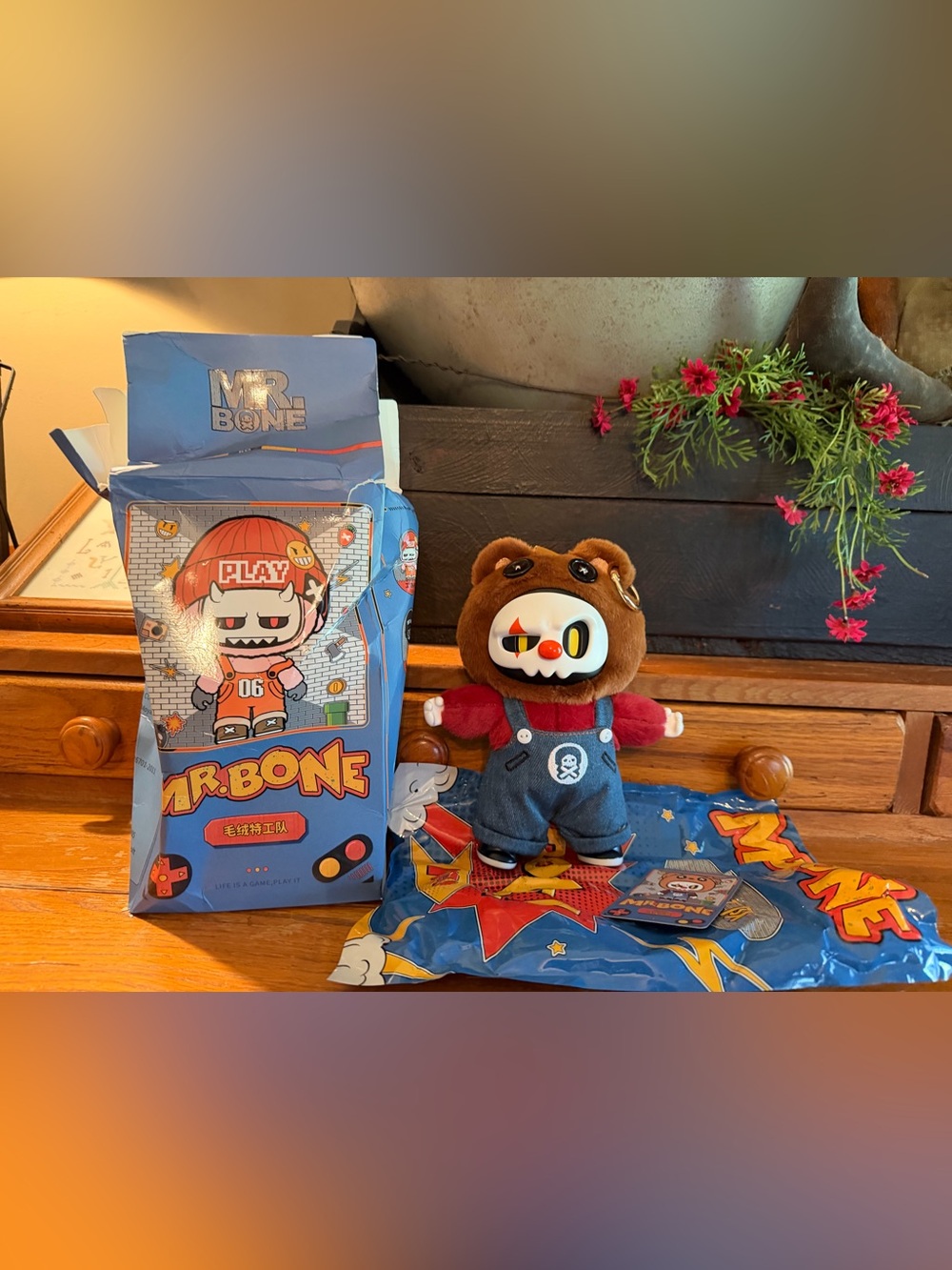 Mr Bone Fluffy Agent Team Plush Pendant Confirmed Cubby US Seller Mr Bones